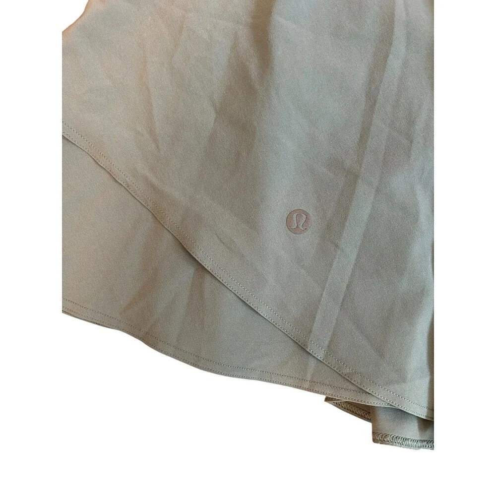 Lululemon Court Rival High Rise Skirt Green Tennis Skort LW8AH4T | Size 8
